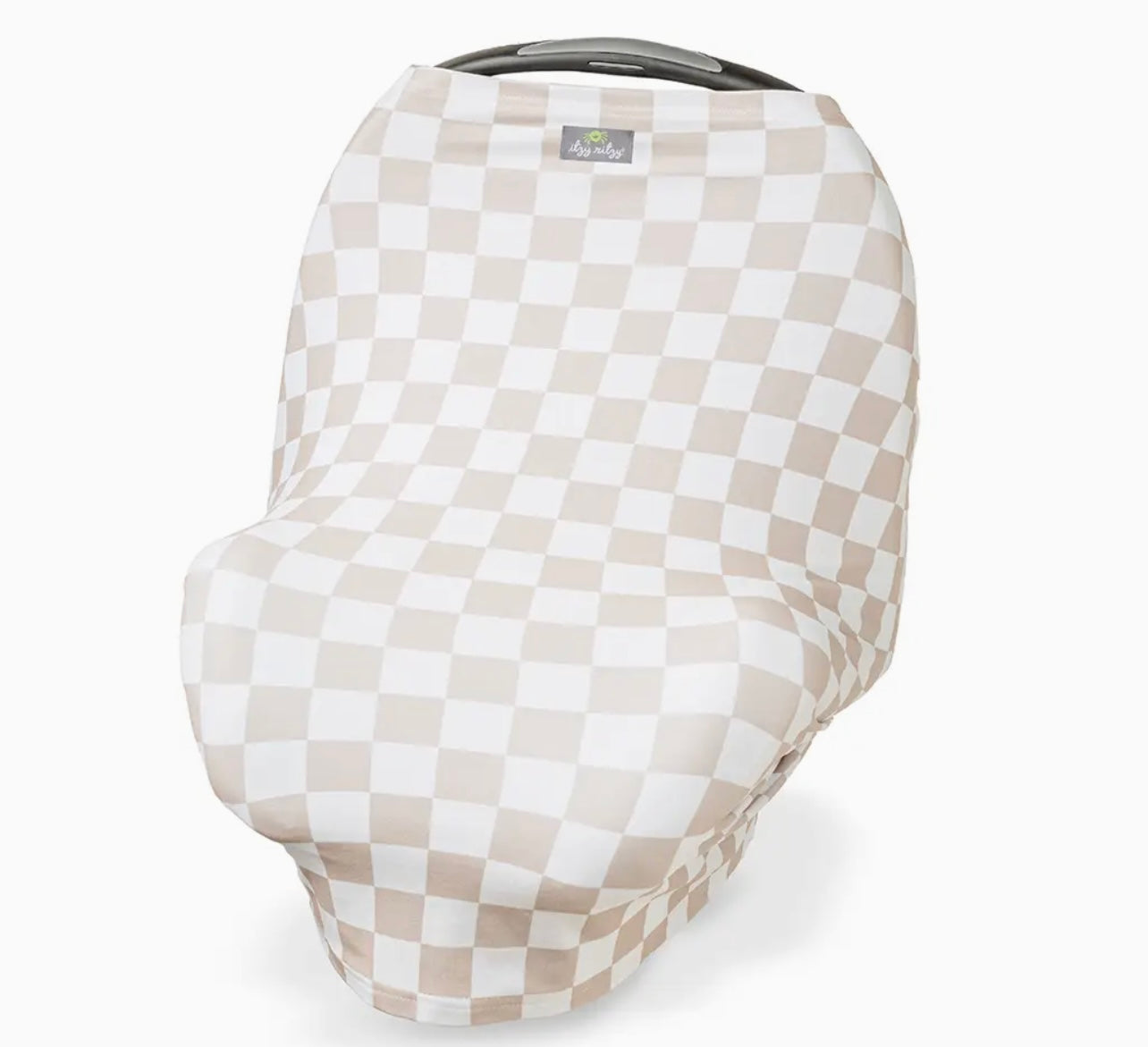 Itzy Ritzy Mom Boss Taupe Checkered