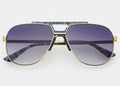 Freyers Logan Acetate Aviator Unisex sunglasses - Light Gold/Gray