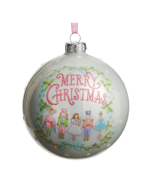 Raz 5” Pastel Nutcracker Ballet Ball Ornament