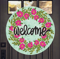 Baxter & Me Pink Petal Welcome Door Hanger