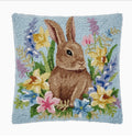 Floral Egg Bunny Hook Pillow