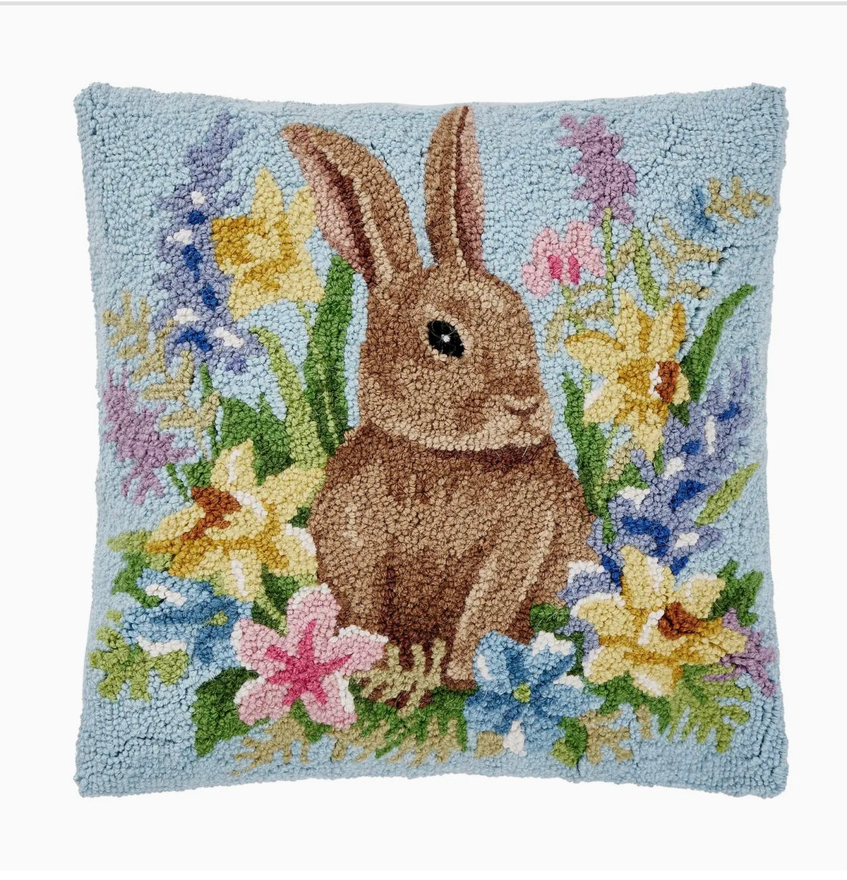 Floral Egg Bunny Hook Pillow