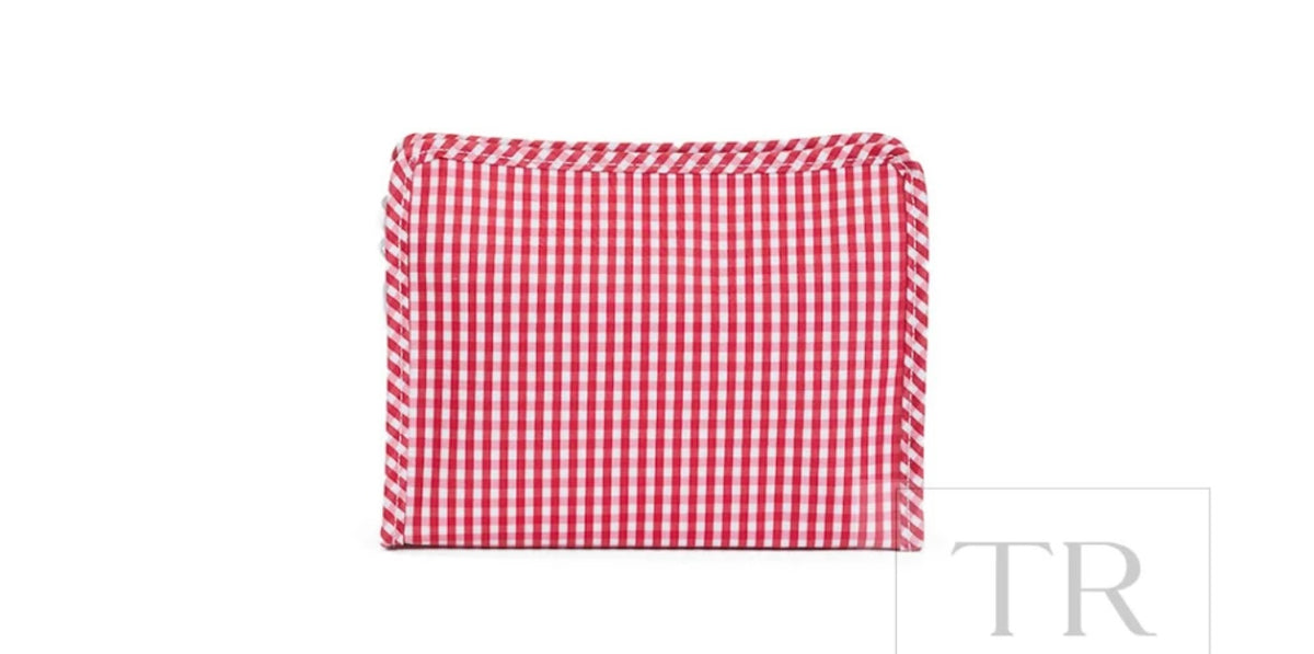 TRVL Design Roadie Medium Zip Pouch - Gingham Red