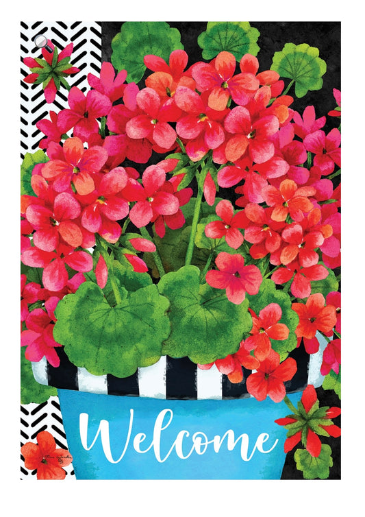 Blue Pot Geranium Large Flag