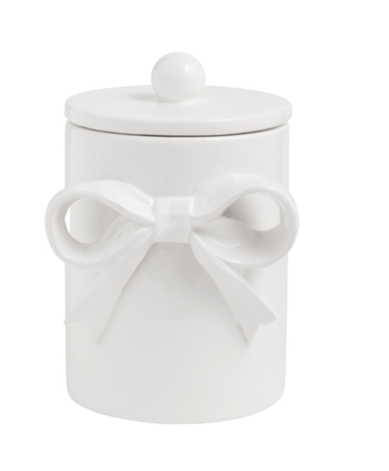 Mud Pie Small Bow Canister