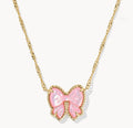 Kendra Scott Haley Bow Short Pendent Necklace: Gold Blush