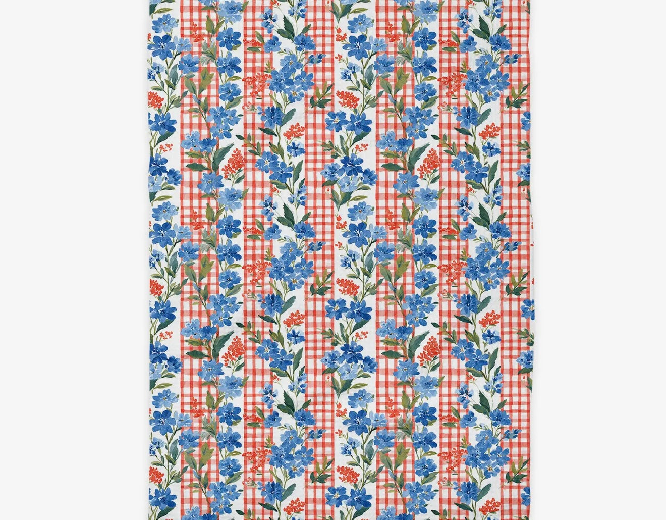 Floral 4th July Patriotic Red White Blue Kitchen Towel