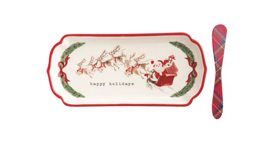 Mud Pie Happy Holidays Everything Tray