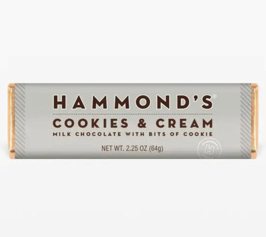 Hammond’s Candy - Milk Chocolate Candy Bar: Cookies & Cream