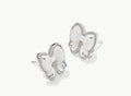 Kendra Scott Haley Bow Stud Earrings : Silver Ivory