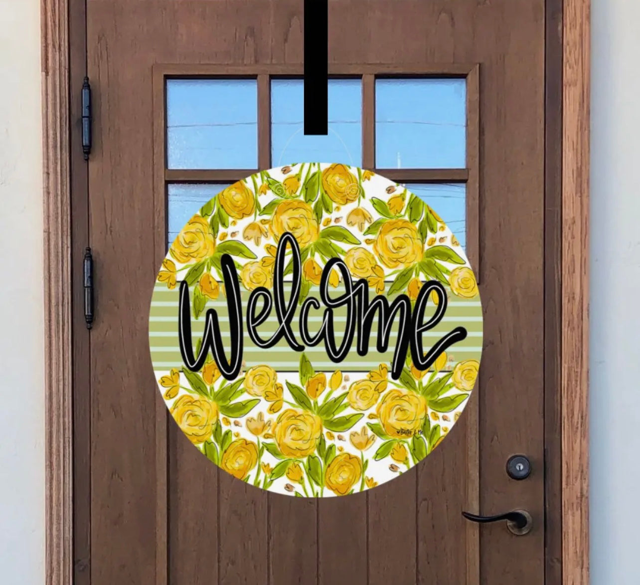 Baxter & Me Welcome Sunny Petals Door Hanger