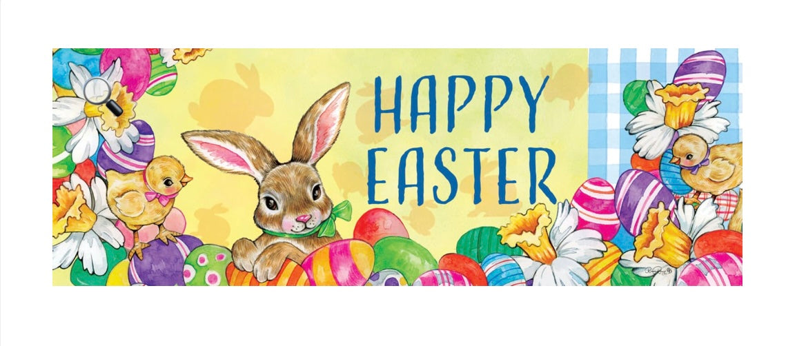 Bunny Wreath Small Sign