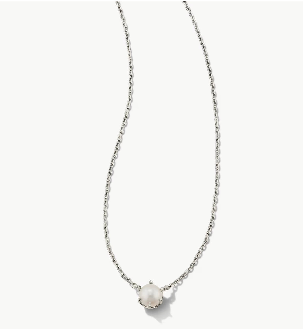 Kendra Scott Ashton Pearl Pendant Necklace Silver