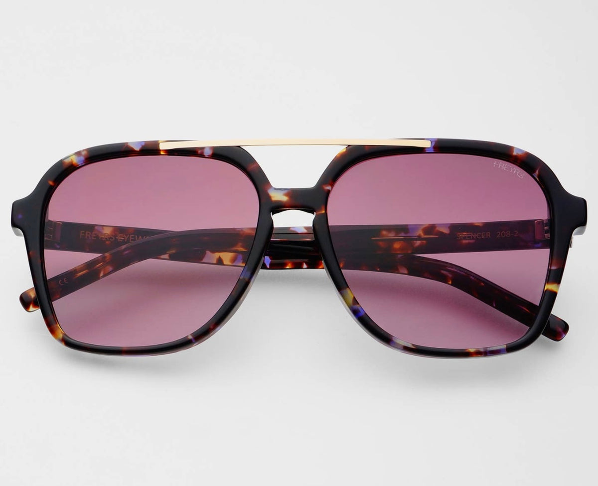 Freyers Spencer Unisex Aviator Sunglasses - Lavender