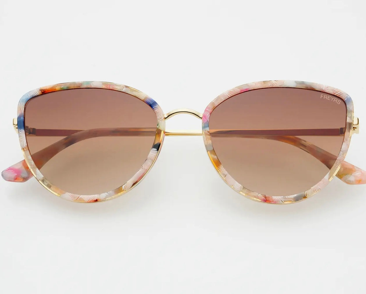 Freyers Eyewear Luna Acetate Women’s Cat Eye Sunglasses - Rose Tortoise