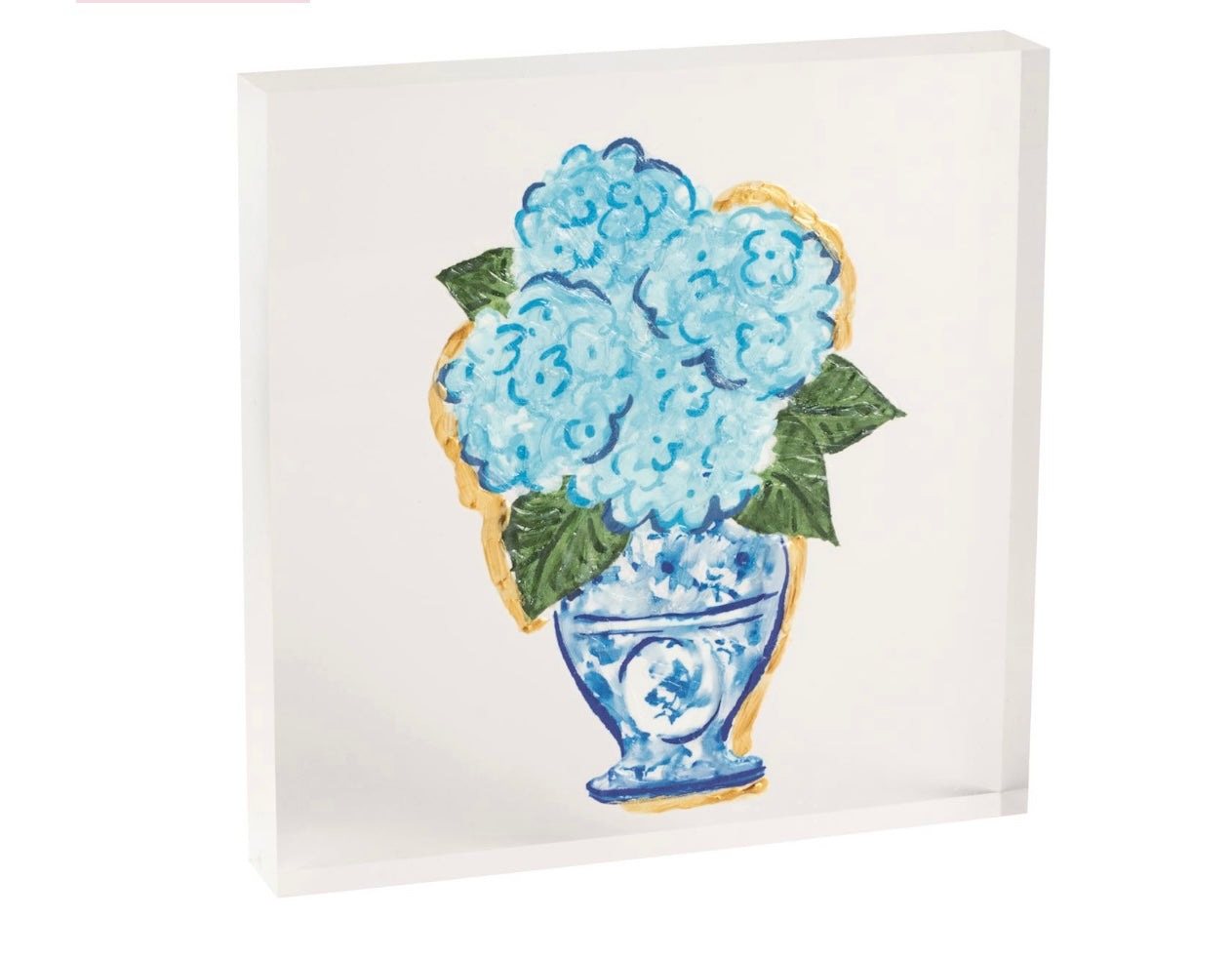 Mud Pie Hydrangea Acrylic Plaque