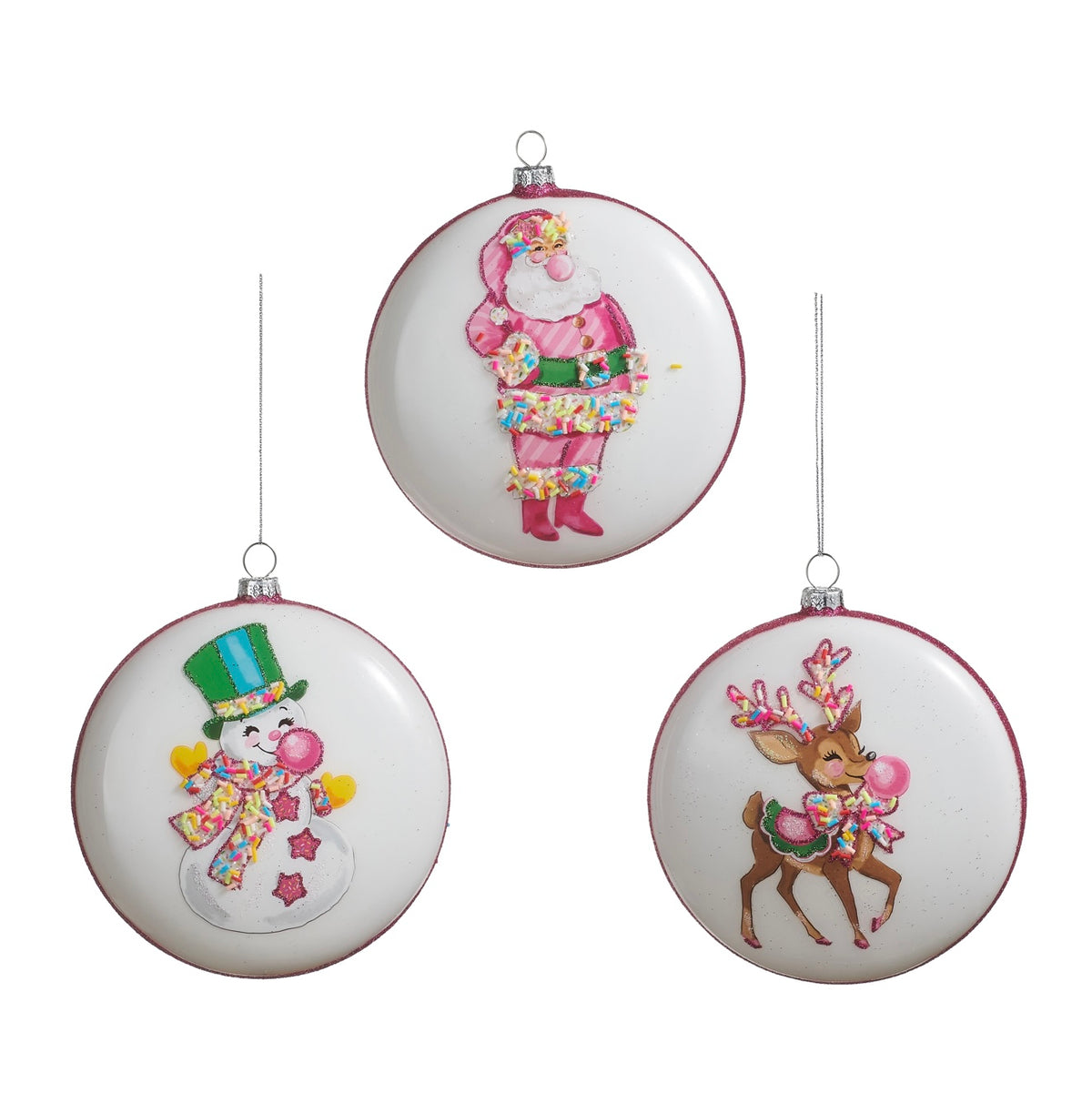 Raz 5” Bubblegum Blowin Disc Ornament