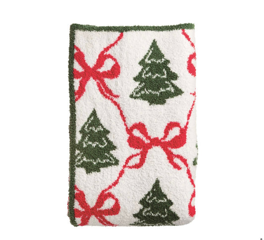 Mud Pie Chenille Xmas Tree Blanket