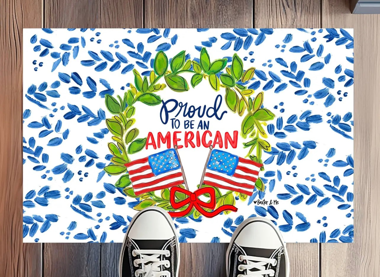 Baxter & Me Proud to be an American Rug Floormat