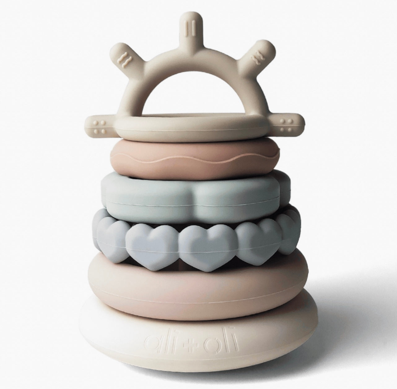 Ali+Oli Silicone Stacking Ring Sensory Tower Toy 6pc