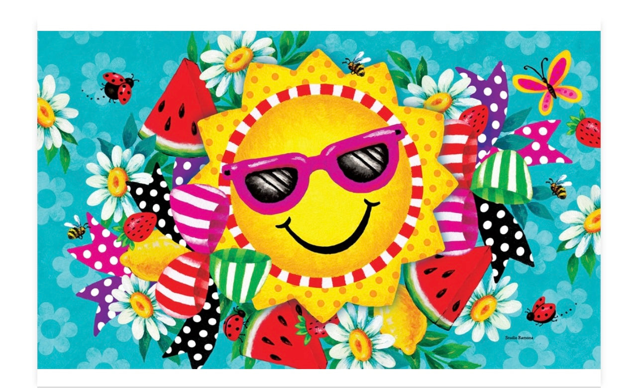 Custom Decor Hello Summer Mat