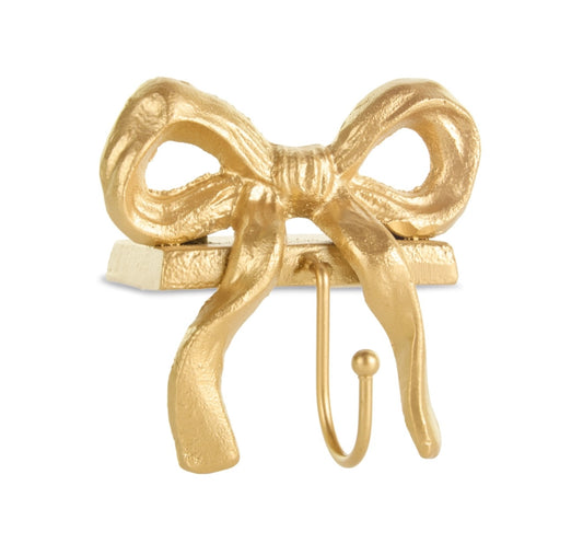 Raz 5” Gold Bow Stocking Holder