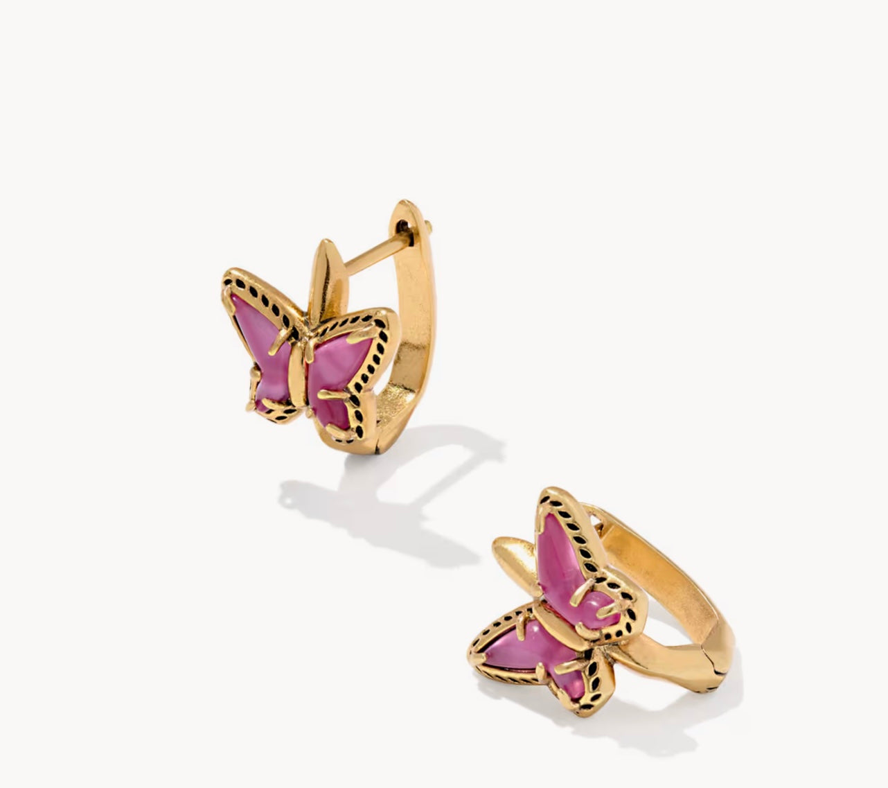 Kendra Scott Dolly Parton Butterfly Huggie Earrings Azalea