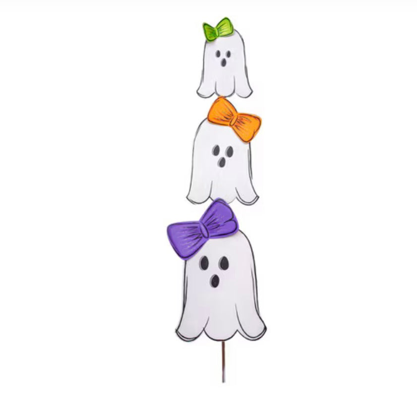 Round Top 3 Bow Ghost Topiary