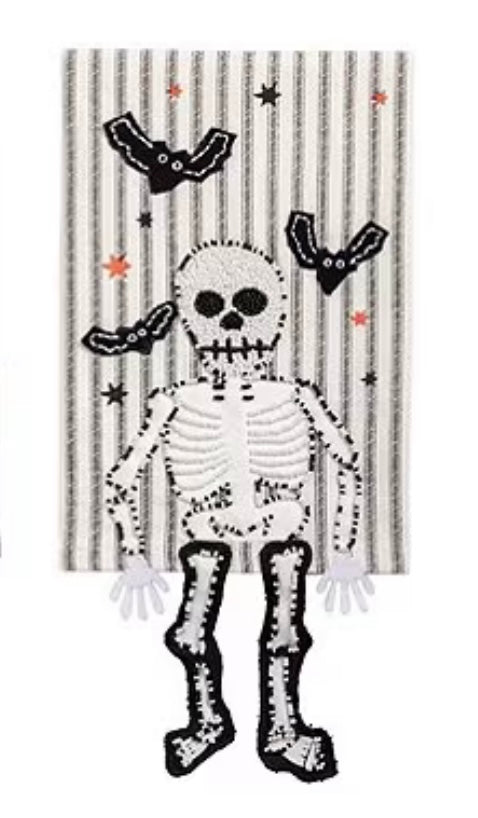 Mud Pie Skeleton Dangle Towel
