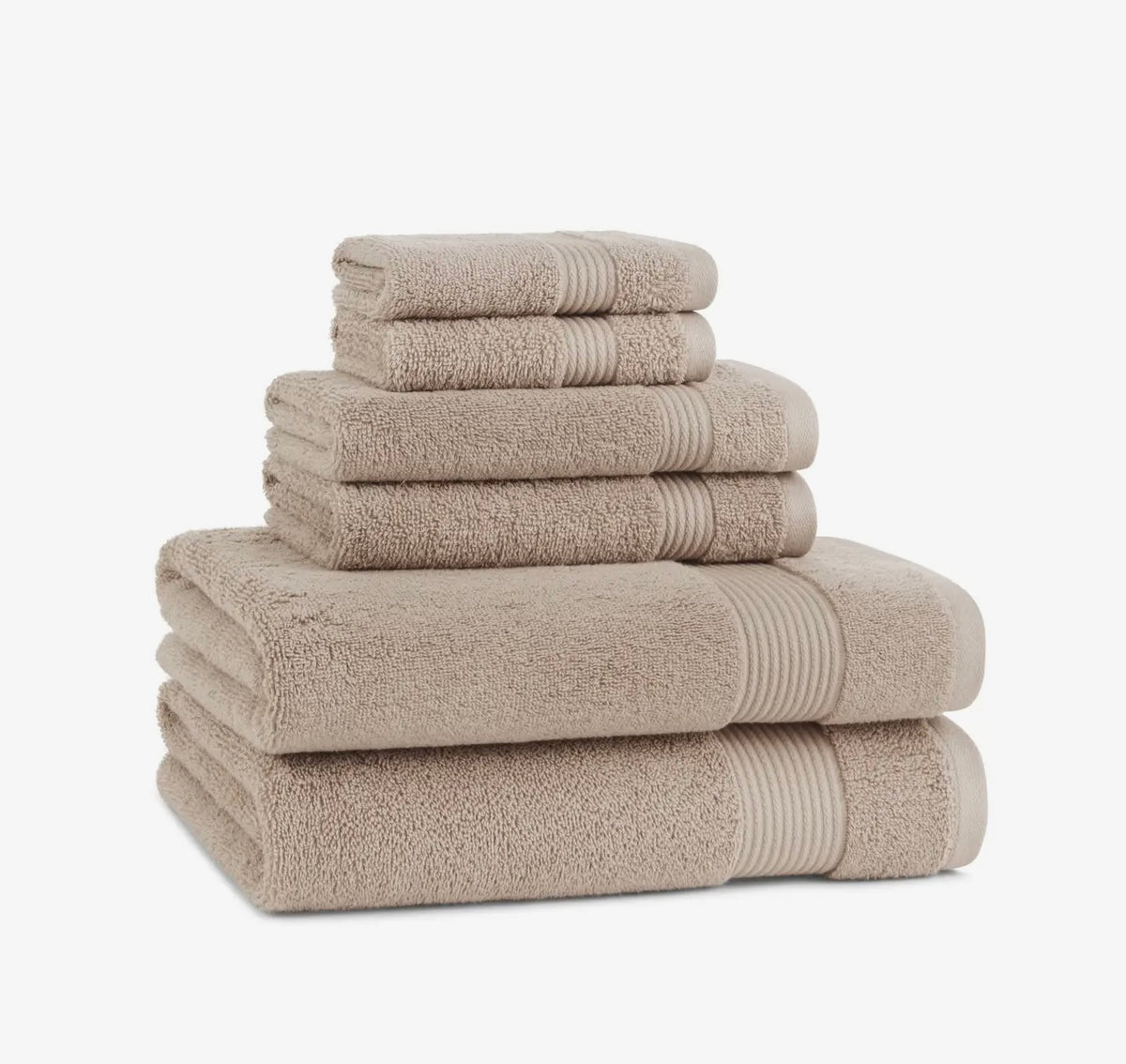 Host & Home 6 Piece Bath Towels Set, Beige