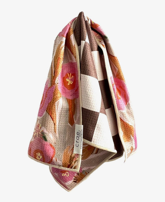 Crae Home Reeds: Reversible Hand Towel - Cream/Brown