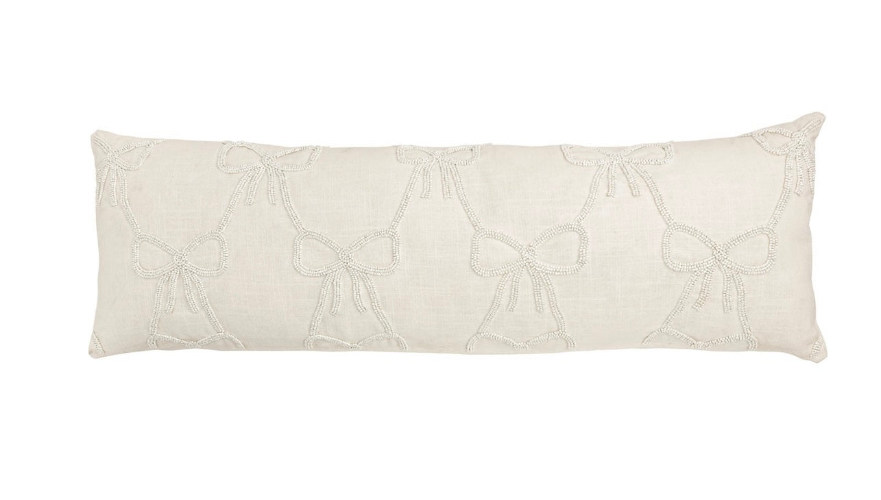 Mud Pie Bow Lumbar Pillow