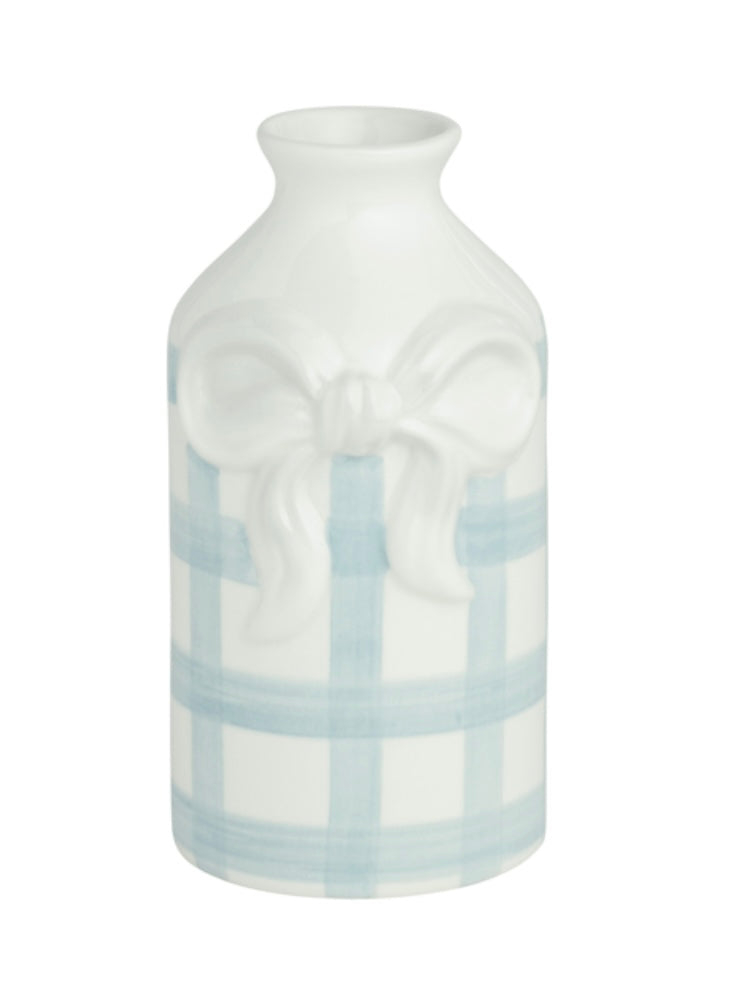 Mud Pie Medium Gingham Bud Vase