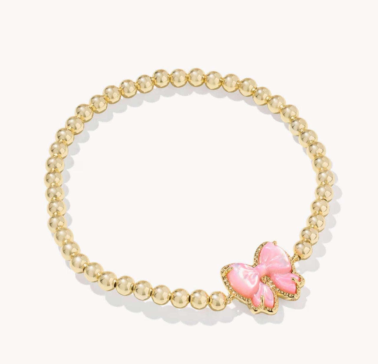 Kendra Scott Haley Bow Stretch Bracelet : Gold Blush