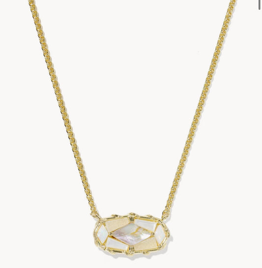 Kendra Scott Dolly Parton Elisa Necklace Gold White Mix