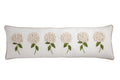 Mud Pie White Floral Embroidery Pillow